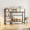 Snughome Desk Shelf 386 Desktop Organizer Shelf Desk Hutch for Computer Monitor 4 Tier Desk Display Rack Wood Desktop Bo