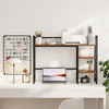 Snughome Desk Shelf 386 Desktop Organizer Shelf Desk Hutch for Computer Monitor 4 Tier Desk Display Rack Wood Desktop Bo