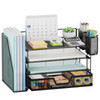 Marbrasse Desk Organizer and Accessories4Tier Paper Letter Tray Organizer with File Holder Desk Accessories Workspace Or