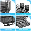 Marbrasse Desk Organizer and Accessories4Tier Paper Letter Tray Organizer with File Holder Desk Accessories Workspace Or