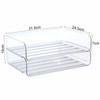 Zyners 2 Pack Stackable Desk Letter Paper Tray A4 Clear Plastic Desk File Organizer Letter Tray Desktop File Paper Organ