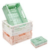 3 Pack Mini Plastic Storage Basket for Shelf OrganizingCollapsible Crate Folding Storage Bin for Desk Organizer Stackabl