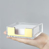 NatSumeBasics Gold Sticky Note Holder Clear Acrylic Yellow Post Note Pad Holders Memo Dispenser Case for Desk Office Sch