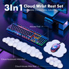 MoKo Cloud Wrist Rest Ergonomic Cloud Keyboard Wrist Rest with Mouse Rest Wrist Pad Upgraded PU Leather Cloud Arm Rest W