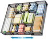 Marbrasse Expandable Desk Drawer Organizer Mesh Drawer Organizer Tray with 10 Adjustable Compartments Desk Organizers an