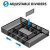 Marbrasse Expandable Desk Drawer Organizer Mesh Drawer Organizer Tray with 10 Adjustable Compartments Desk Organizers an