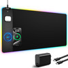 TopMade Wireless Charging RGB Mouse Pad Waterproof Gaming Desk Mat with 4 Light Modes 11 RGB Colors 315x1575 XXL Large D