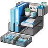 Marbrasse Desk Organizer and Accessories 3Tier File Organizer with Drawer and Pen Holder Small Desktop Organizer and Sto