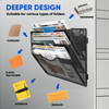 LQPAFZ 3 Tier Magnetic File Holder for File Cabinets Refrigerator Whiteboard Office No Drilling Installation Large Capac