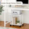 MARTY 22x1575 Large Under Desk Printer Stand with Storage Shelf 2Tier Rolling Printer Cart with Wheels Printer Table for