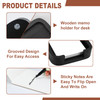 4x6 Memo Paper Holder Organizer for Desk Black Wooden Note Paper Tray with 100 Sheet Blank Memo Pads 4x6 Index Card Tray