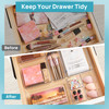 Vtopmart 72 PCS Clear Plastic Drawer Organizers Set 4Size Versatile Bathroom and Vanity Organizer Trays NonSlip Storage