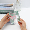 NatSumeBasics Sticky Note Holder Mint Green Metal Post a It Note Holder 35 x 35 Clear Acrylic Base Cube Dispenser for De