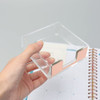 Rose Gold Magnetic Paper Clip Holder 3x3 Sticky Note Holder Set Clear Acrylic Post a Note Dispenser and Paperclip Holder