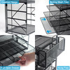lemonsea Desk Organizers with File Holder 5Tier Paper Organizer Letter Tray with Sliding Drawers and Extra Pen Holder Me