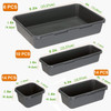 Kutesna 44 PCS Interlocking Drawer Organizer Set4Size Plastic Versatile Bathroom and Desk Drawer Divider Organizer Trays