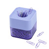 MultiBey New TwoColor Paper Clips in Elegant Magnetic Frosted Square Holder 28mm 130 per Box Lilac
