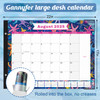 Gannyfer 2026 Desk Calendar 18Month Large Desk Calendar Use Now Until Dec 2026 22 x 17 Desktop Pad Calendar for Planning