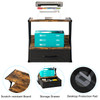 aboxoo Printer Stand for Desk with Storage Drawer 2 Tier Desktop Or UnderDesk Shelf MultiPurpose Desk Organizer for Home
