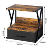 aboxoo Printer Stand for Desk with Storage Drawer 2 Tier Desktop Or UnderDesk Shelf MultiPurpose Desk Organizer for Home