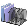 SUPEASY File Organizer for Desk 5Section Mesh Desk Organizer Vertical File Holder Desktop Organizer File Sorter File Fol