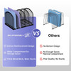 SUPEASY File Organizer for Desk 5Section Mesh Desk Organizer Vertical File Holder Desktop Organizer File Sorter File Fol