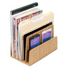 MobileVision Bamboo Desktop File Folder Organizer and Paper Tray 5 Slots