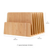 MobileVision Bamboo Desktop File Folder Organizer and Paper Tray 7 Slots