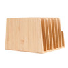 MobileVision Bamboo Desktop File Folder Organizer and Paper Tray 7 Slots