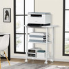 Lerliuo 3Tier Printer Stand Industrial Mobile Printer Table with Storage Shelf and Steel Frame Rolling Printer Cart Hold