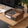 DDYURI Desktop File Trays Stackable Paper Tray for LetterA4 Size Magazine Wood Office Document Organizer Shelf Wooden Fo