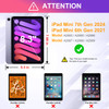 DTTO for iPad Mini 7th (A17 Pro) /6th Generation Case, iPad Mini 7 Case 2024 / Mini 6 Case 2021 8.3 Inch with Pencil Holder, Trifold Stand Smart Case
