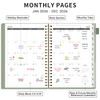 AHGXG 2026 Planner Weekly and Monthly Planner Large Size 85 x 11 2026 Calendar JAN 2026 DEC 2026 Spiral Bound Inner Pock