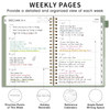 AHGXG 2026 Planner Weekly and Monthly Planner Large Size 85 x 11 2026 Calendar JAN 2026 DEC 2026 Spiral Bound Inner Pock