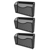 Heavty 3 Single Pocket Mesh Wall File Organizer Metal Vertical Wall Mounted Magazine Mail Paper Document Folder Holder f