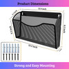 Heavty 3 Single Pocket Mesh Wall File Organizer Metal Vertical Wall Mounted Magazine Mail Paper Document Folder Holder f