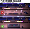 Computer Keyboard Stand with Wrist Rest Storage Tray Acrylic Keyboard Riser for Office Desk Accessories Decor Ergonomic