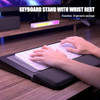 Computer Keyboard Stand with Wrist Rest Storage Tray Acrylic Keyboard Riser for Office Desk Accessories Decor Ergonomic