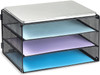 DALTACK 3 Tier Letter Tray Paper Organizer Mesh Metal Desk File Organizer for Home Office Black