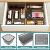 WOWBOX 44 PCS Clear Plastic Drawer Organizer Set 4 Varied Size storage Bins and Desk Drawer Organizer Trays for Makeup G