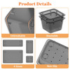 SpaceHacks 15 PCS Clear Plastic Drawer Organizer Set 4Size Acrylic Drawer Storage Trays Storage Bins for Makeup Gadgets