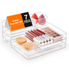 SMARTAKE 7Piece Drawer Organizer with NonSlip Silicone Pads 4Size Desk Drawer Organizer Trays Storage Tray for Makeup Je