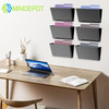 MINDEPOT 6 Pockets Acrylic Wall File Organizer Clear Wall File Holder Plastic Hanging Wall File Holder for Office School