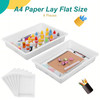 6 Pack Classroom Turn in Bins 1437 x 1062 x 236 Inches White Plastic Paper Trays for Classroom Organization Large Letter