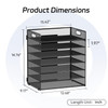 ReePlan 7Tier Paper Organizer for Desk Letter Tray with Handle Mesh Desk File Organizer Workspace Organizers Paper Sorte