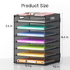 Lavatino 8 Tier Paper Organizer for Desk Black Mesh Letter Tray File Sorter Organizers with Handles Including 5 Adjustab