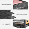 Lavatino 8 Tier Paper Organizer for Desk Black Mesh Letter Tray File Sorter Organizers with Handles Including 5 Adjustab