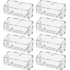 Eersida 8 Pcs Business Card Holder Wall Mount Clear Acrylic Display Stand for Office Desk Fits Standard Size Business Ca