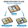 Marbrasse Desk Drawer Organizer Metal Mesh Drawer Organizer Tray with 5 Adjustable CompartmentsDesk Organizers and Acces
