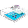 STORi STAX Plastic Stackable Organizer Drawer in Clear 125inches Wide Organize Office Desk Accessories and Sort LetterSi